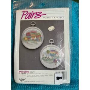 Pairs hot air ballon cross stitch kit